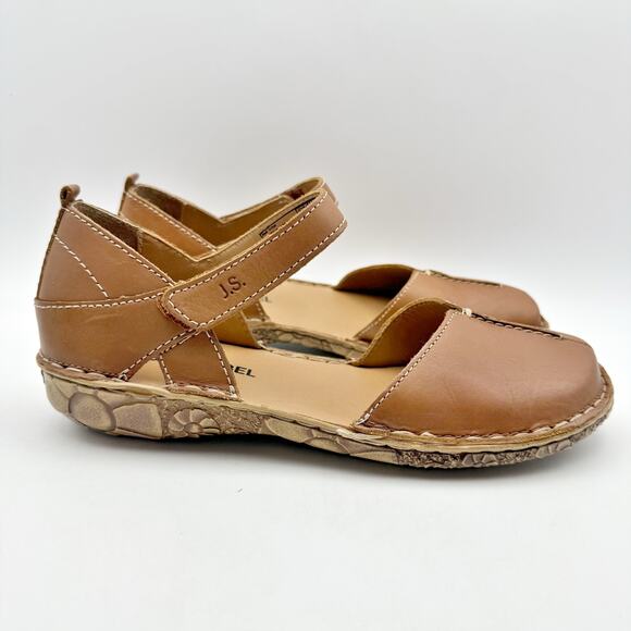 Josef Seibel Womens Rosalie 42 Sandals EU 38 US 7-7.5 Brown Leather Flats NWOB - Picture 3 of 14